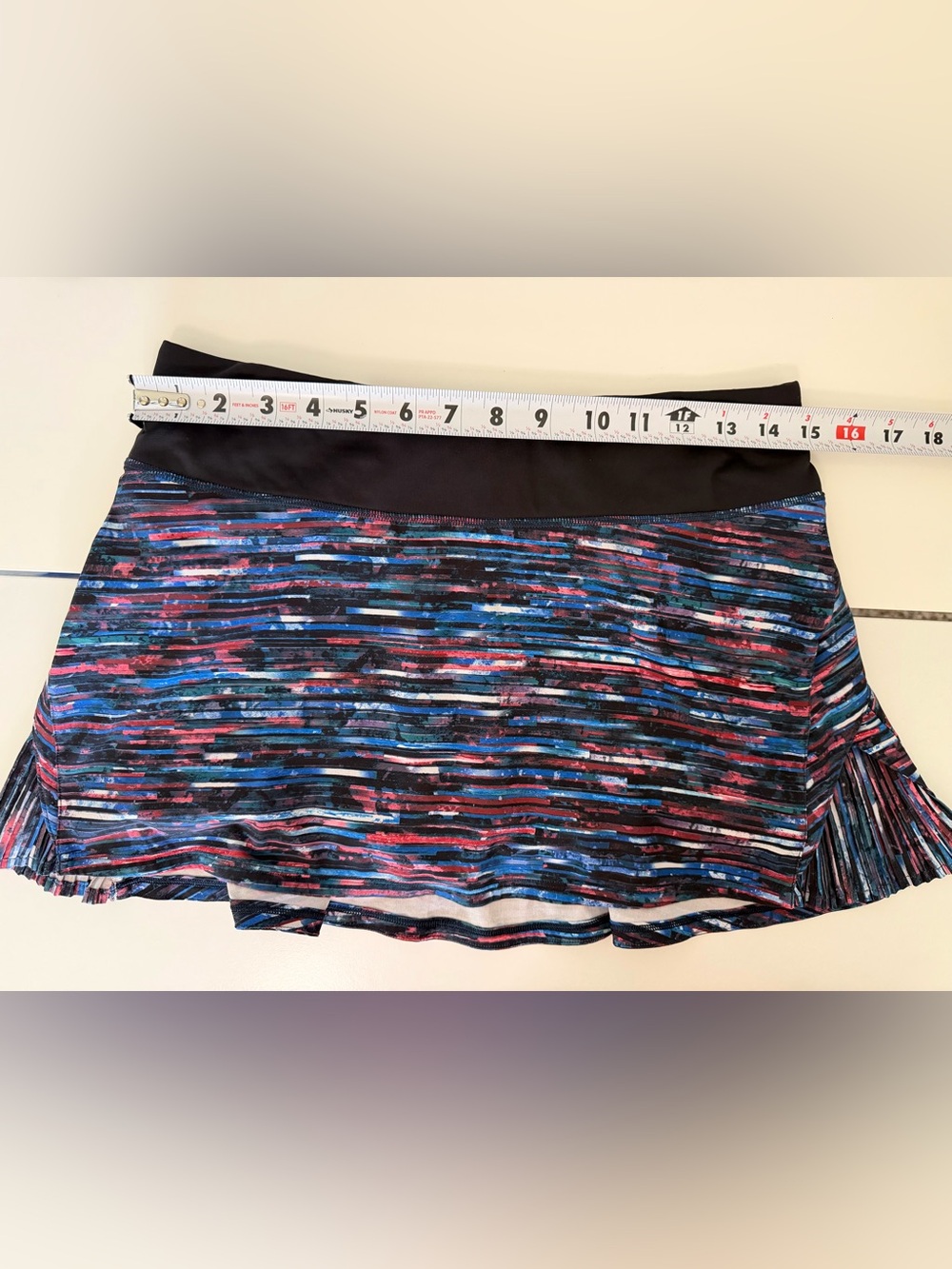 Lululemon 6 Tennis Pickle Ball Athletic Skirt Play off the Pleats Black Multi - Picture 15 of 16